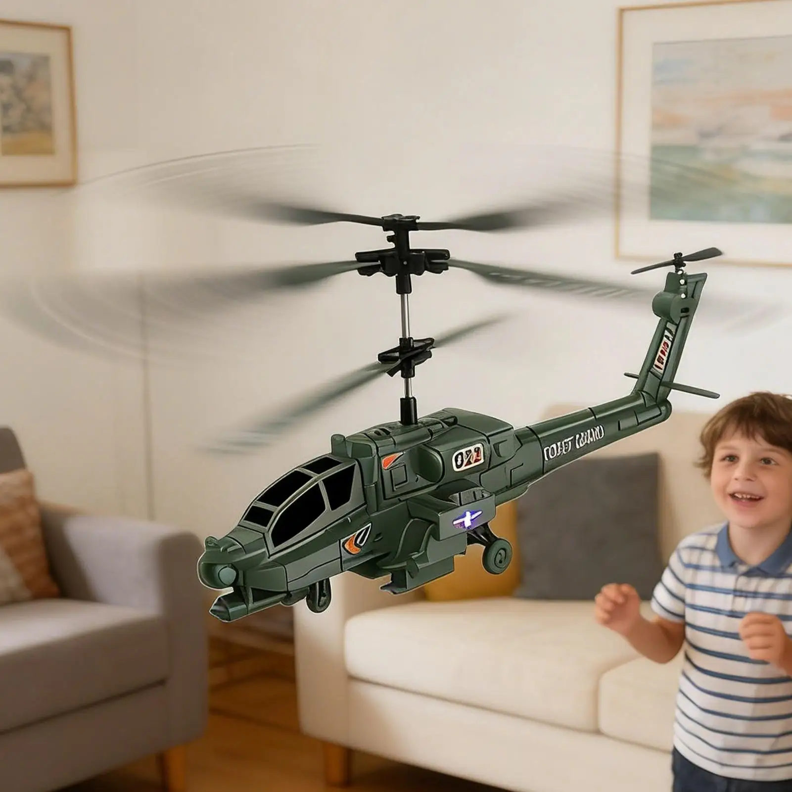 Hélicoptère télécommandé réaliste, avion d'intérieur et d'extérieur avec lumière et son, jouets pour garçons et filles