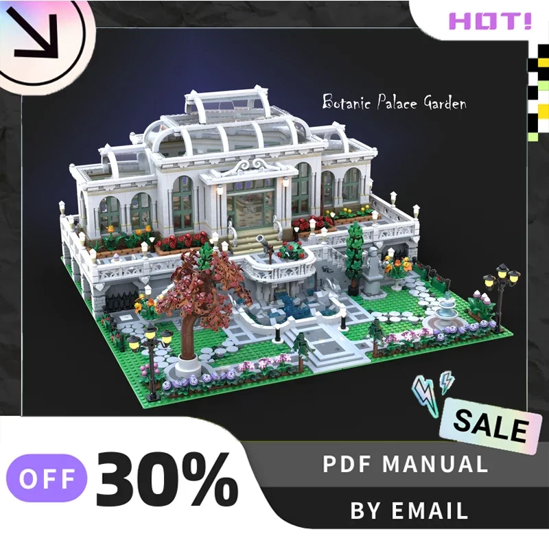 

[2398 шт.] индивидуальный MOC Grand Botanic Palace Garden, креативный набор строительных блоков, STEM игрушки, комплект строительной модели «сделай сам», подарки