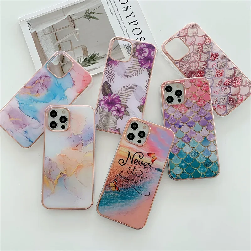 For Moto Edge 50 Fusion 50Ultra G54 E13 Phone Case for Motorola G84 G04 G34 G14 G24 G71 G51 Edge 20 Pro Anti-fall Painted Fundas