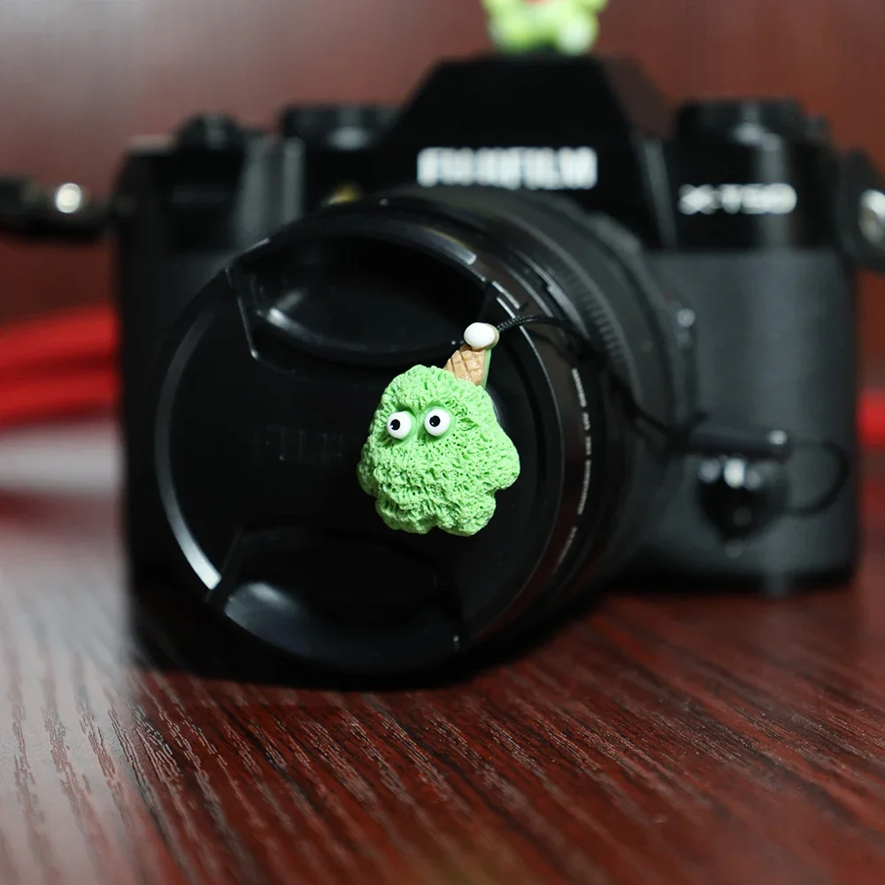 Cute Cartoon Bear Lens Cap Keeper Lens Cap Leash Anti Lost String For Fujifilm XT30 Sony Canon R50 Nikon Camera Decor Accessory