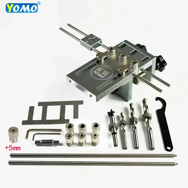 Maschera per tasselli in legno Kit guida per foratura per la lavorazione del legno Localizzatore Kit di maschere per tasselli di alta qualità per il collegamento di mobili