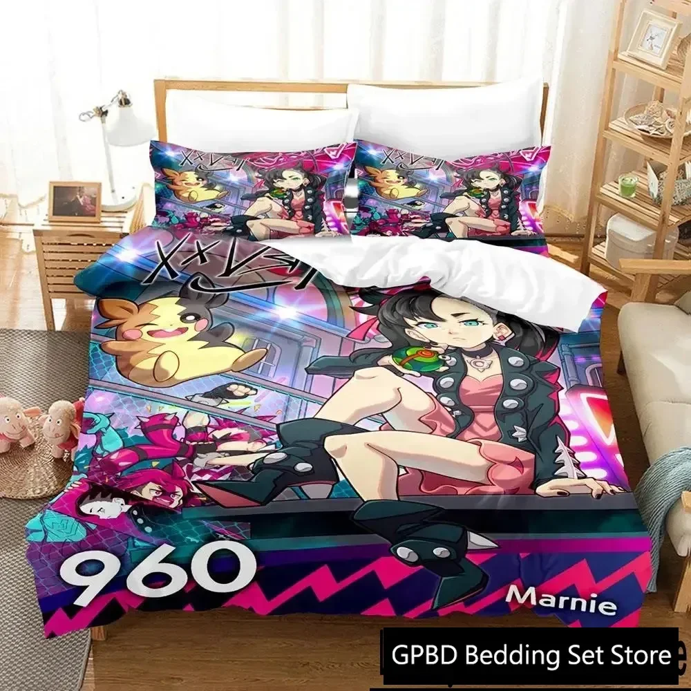 3D Print Anime Marnie Bedding Set Duvet Cover Bed Set Quilt Cover Pillowcase Comforter king Queen Size Boys Adult Bedding Set