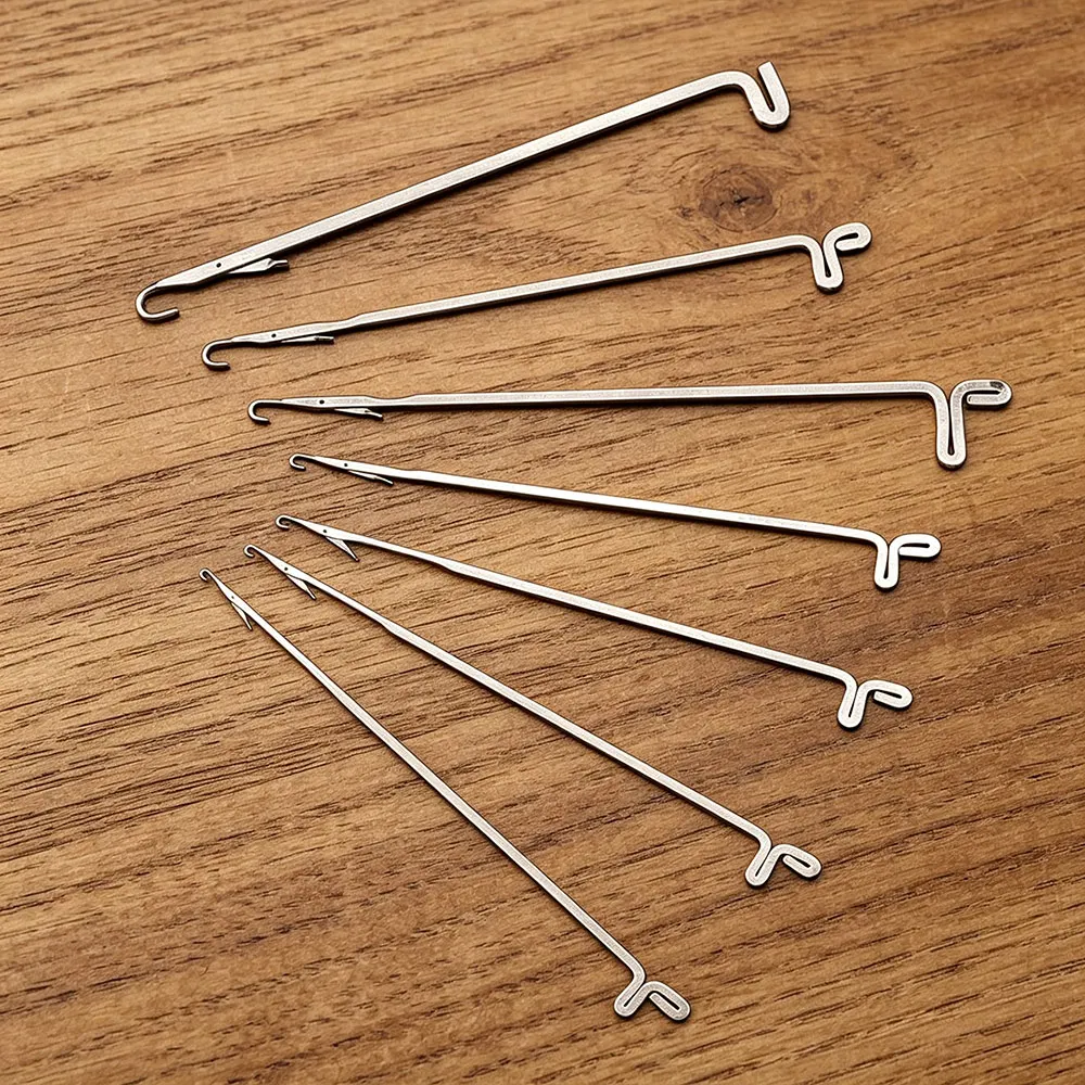 100 Stück Häkel-Einfädelmaschine, Perlennadel, DIY-Schmuckherstellungswerkzeug, Armband-Strickwerkzeug, Teppich-Perücken-Haken, Zungen-Nadel-Werkzeug