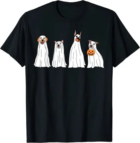 Dog Treat Or Treating Pajamas Jackolantern Ghost Halloween T-Shirt