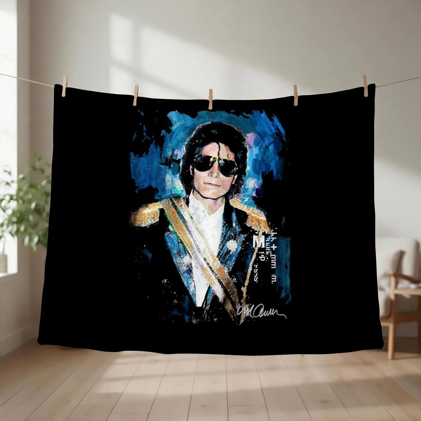 Michael 1984 Grammys Jackson Pop Art Portrait Throw Blanket manga Flannels Luxury Hairy Blankets