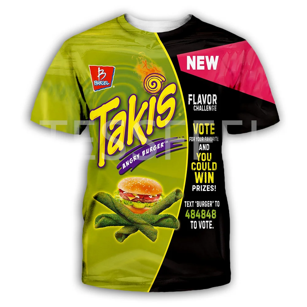ใหม่ล่าสุดอาหาร Potato Chips Candy ซอสช็อกโกแลตขนมขบเคี้ยว3DPrint ฤดูร้อน Harajuku Streetwear ๆ X2
