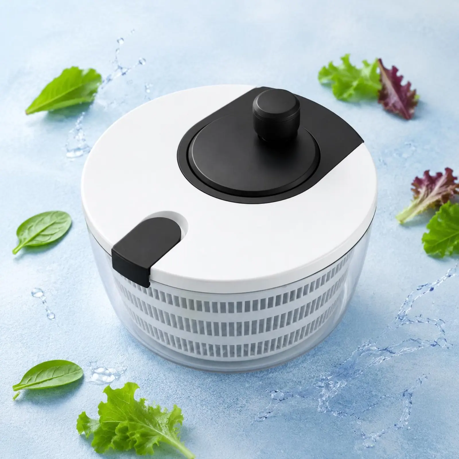 Manual Salad Centrifugal Dryer Multi-Layer Design Hand Crank Salad Centrifugal Dryer Rotating Drain Basket Quick Draining Fruit