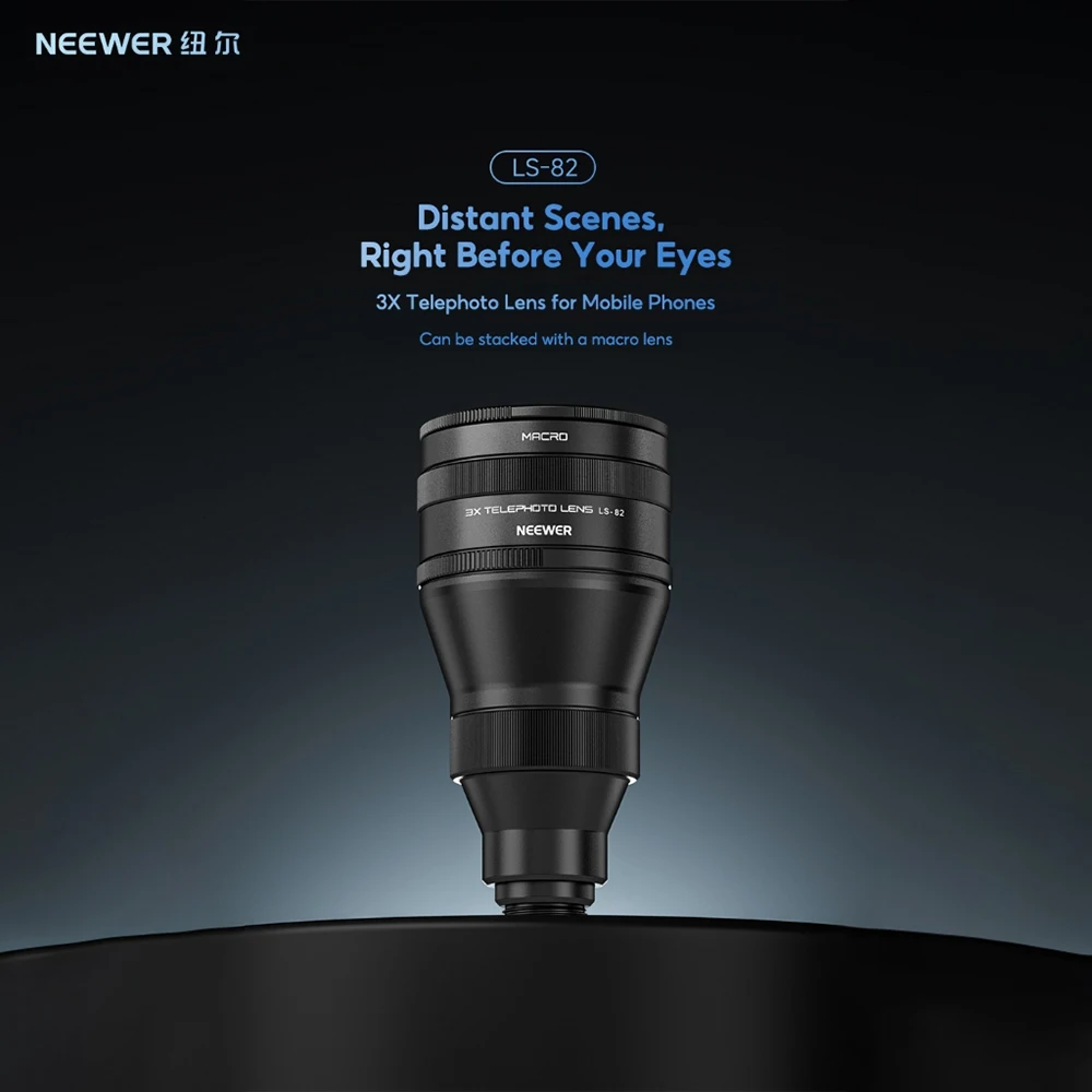 NEEWER 3X Teleconverter Lens Attachment For iPhone 17 Pro /Pro Max Xiaomi OPPO VIVO Android Smartphone Telephoto Cameras