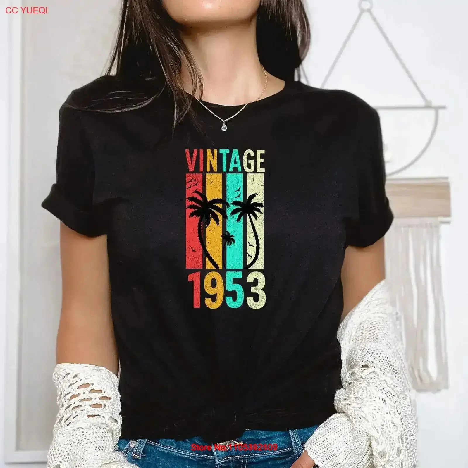 Vintage 1953 Birthday T Shirt Turning 60 Born in for Retro Birth Year 60th tee Washed streetwear Breathable vintage Washed