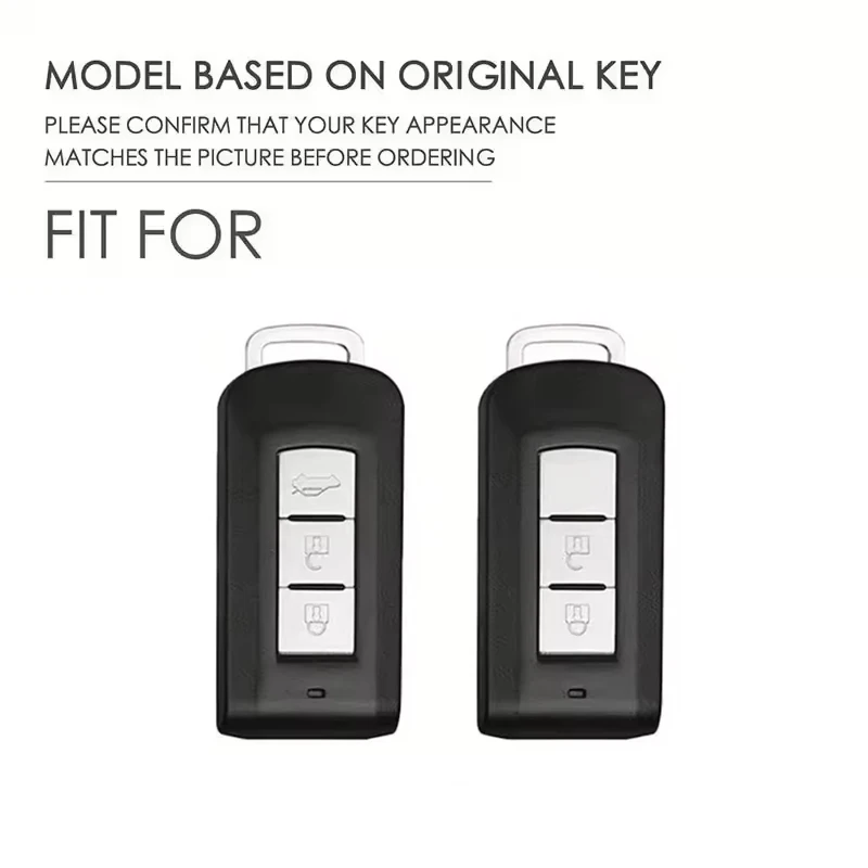 3 Buttons For Mitsubishi Outlander ASX Pajero LANCER Sport Eclipse Smart Keyless Fob Car Key Case Cover