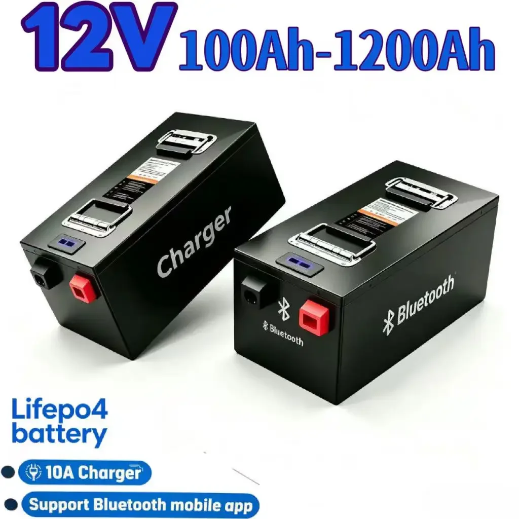 

LiFePO4 12V alta capacidad 100Ah-1000Ah, equipada con sistema BMS inteligente y conexión Bluetooth. Batería recargable de descar