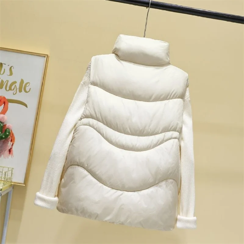 2025년 신상 여성용 겨울 슬리브리스 다운 베스트, 오리털 푸퍼 조끼, 초경량 방풍 아우터 여성용 질레