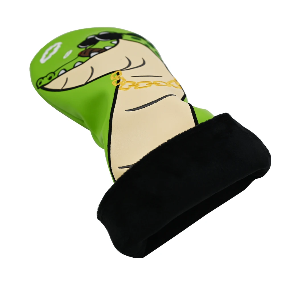 نادي الغولف سائق شعار مخصص التطريز التطريز بولي Leather الجلود مضرب جولف الممر الخشب الهجين غطاء جولف رئيس يغطي شعار مخصص