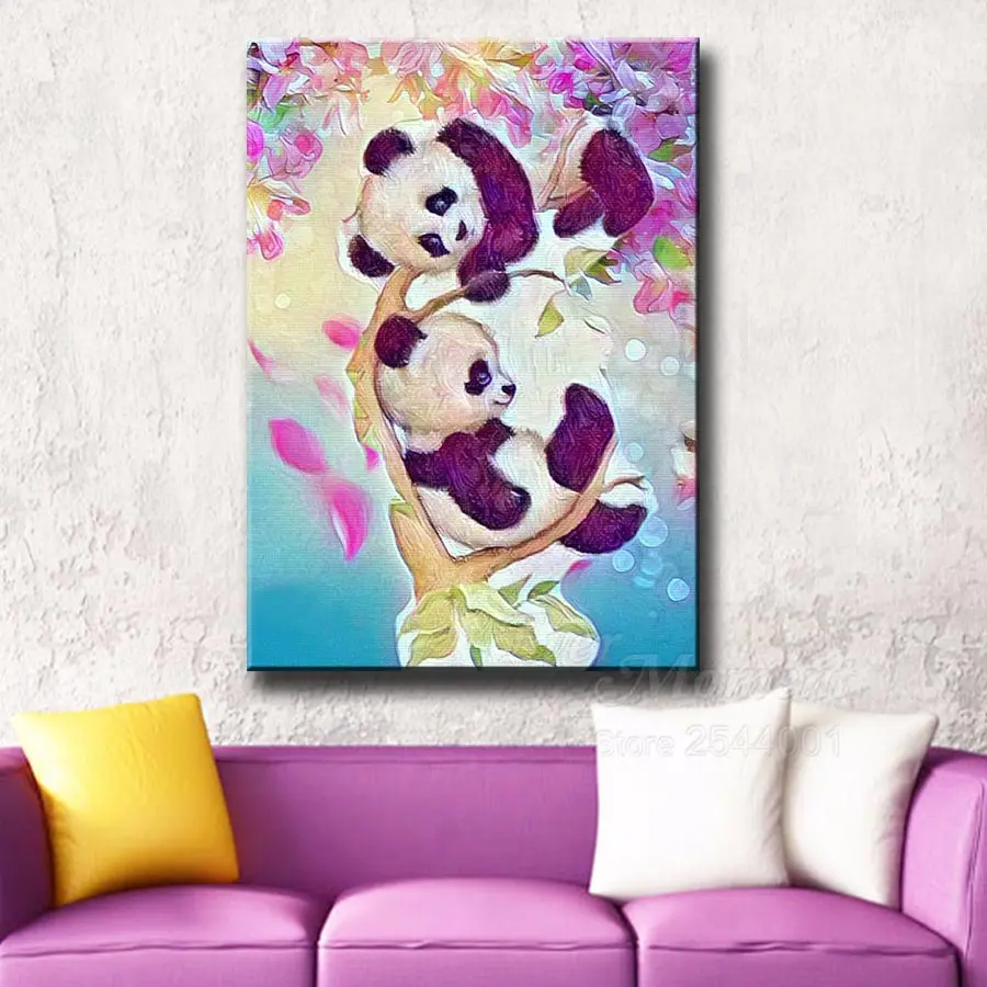 Ever Moment Diamond Painting Panda on Tree Mosaic Picture Of Diamond Embroidery 5D DIY Round Drill S2F2476