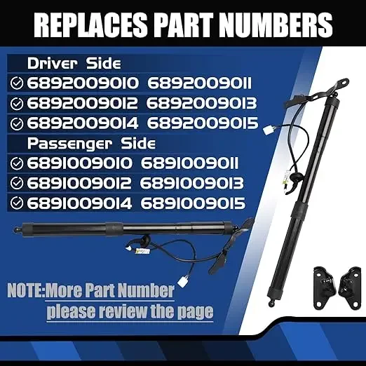 6891009010 68920-09010 689200901 For 2013-2016 Toyota RAV4 2.5L Part Power Liftgate Trunk Lift Support Electric Tailgate Struts