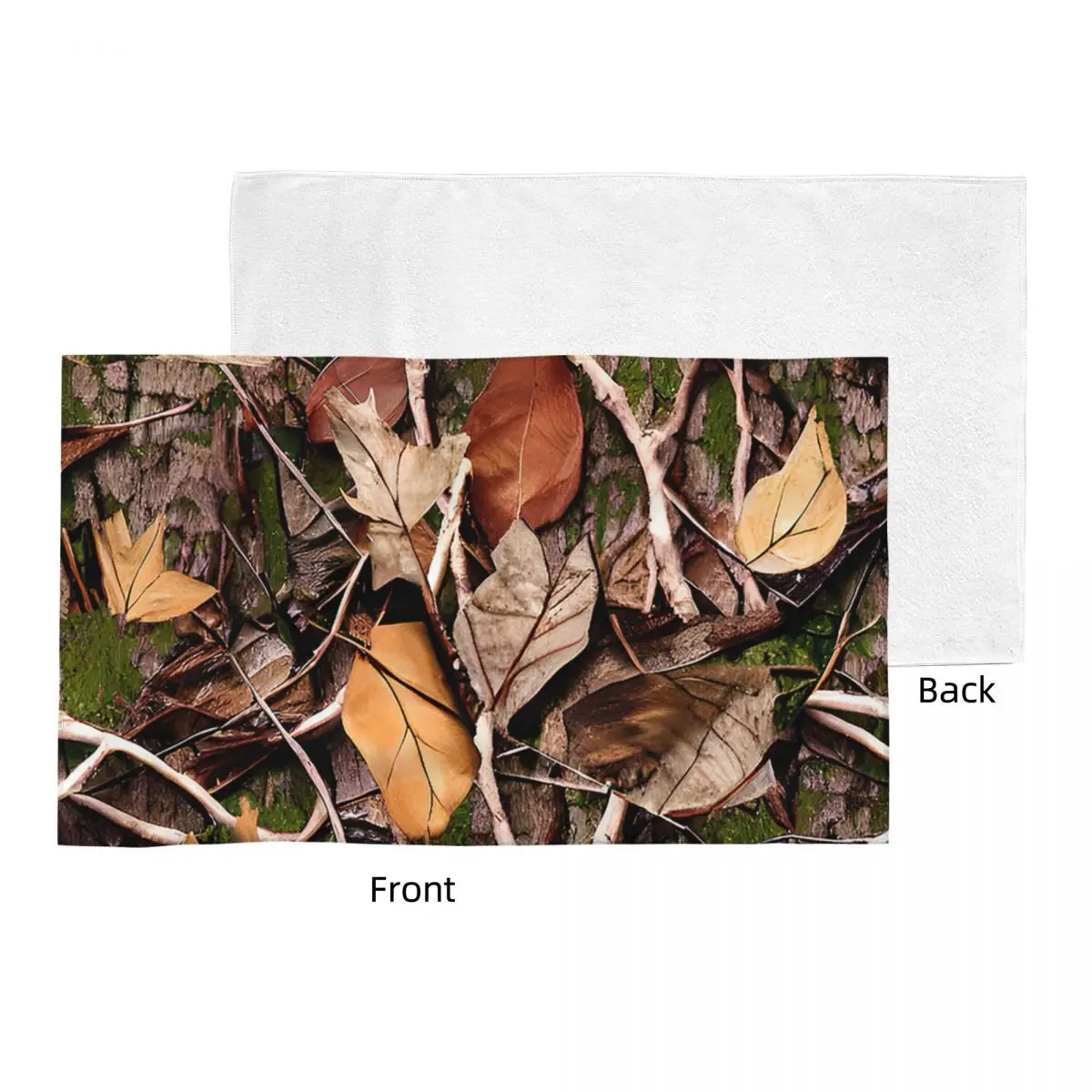 Custom Realistic Tree Hunting Camo Leaves Sticks And Bark Camoflouge Soft Face Towel Quick Dry Pool Bath Cotton Towels Absorbent