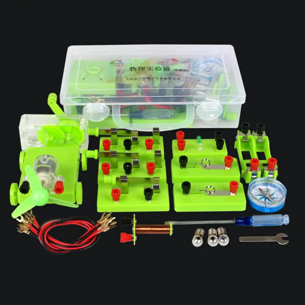 Kids Electric Toy Basic Circuit Electricity Magnetism Learning Kit Physics Aids Education Toy