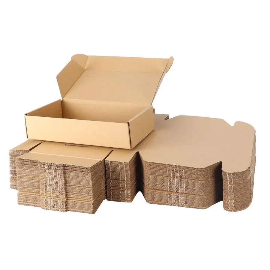 

9x6x2 inch Shipping Boxes Bulk 50 Pack Brown, Tab Lock Tuck Top Mailer Boxes for Packaging Small Business, Small Cardboard Gift