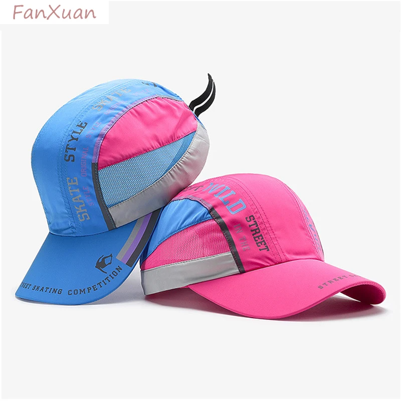 Fast Drying Baseball Cap Men Women Running Cycling Sun Visor Hats Colour-Blocking Summer Caps