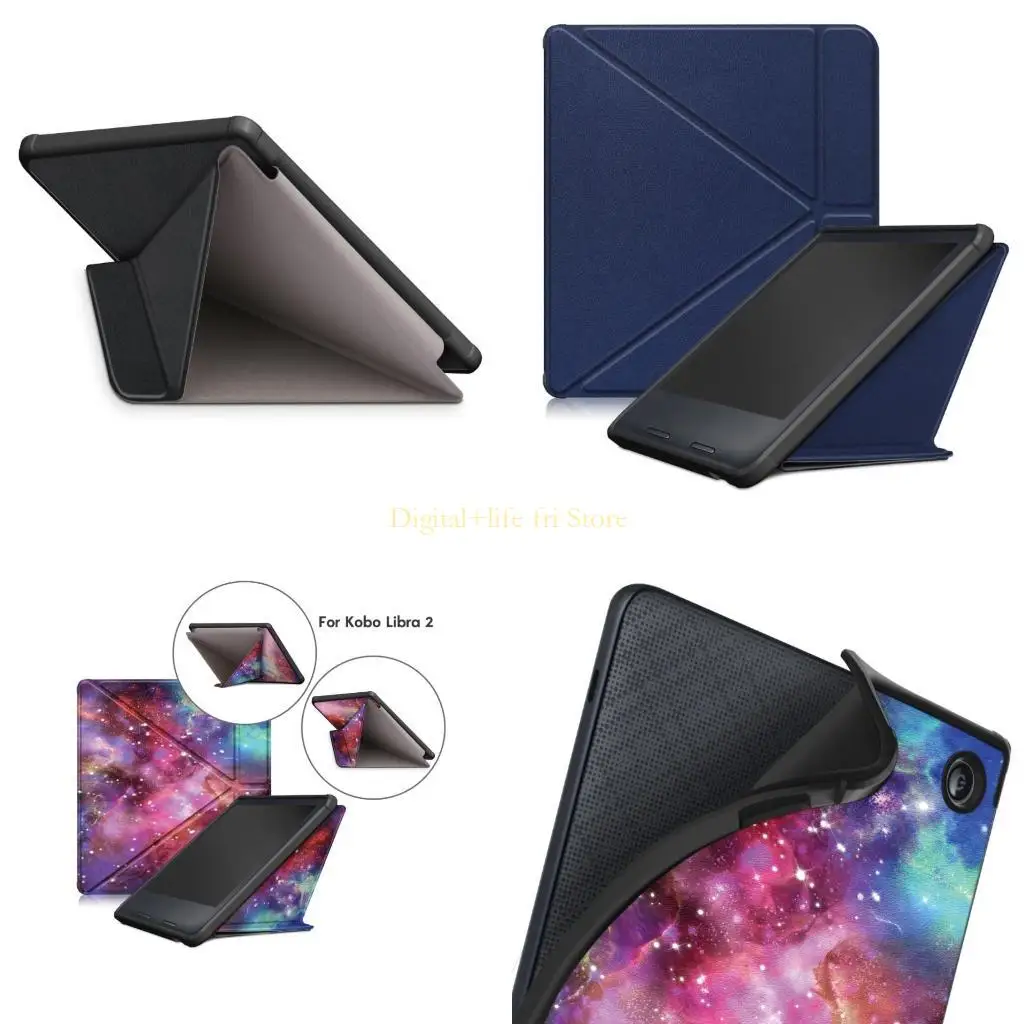 

E06D ТАБЛИЦА Кожаный корпус для Libra 2 2021 7 -дюймовый складной держатель таблетки планшеты протектор