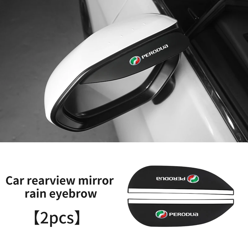 2pcs Car Rearview Mirror Rain Eyebrow Sticker RainProof Cover For Perodua Axia Bezza Myvi Alza Ativa Aruz