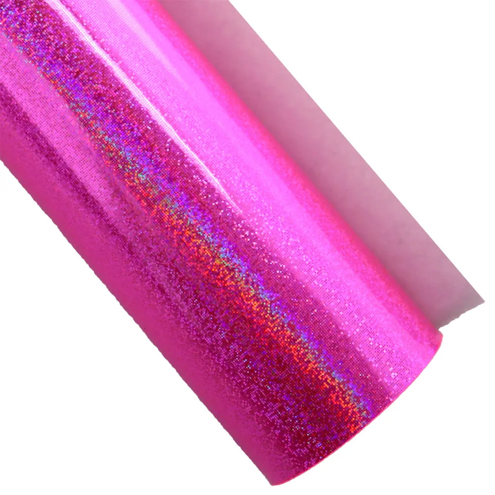 Mirror Iridescent Holographic Glitter Power Faux Synthetic Leather Fabric For Bows Earring Decoration DIY CN406