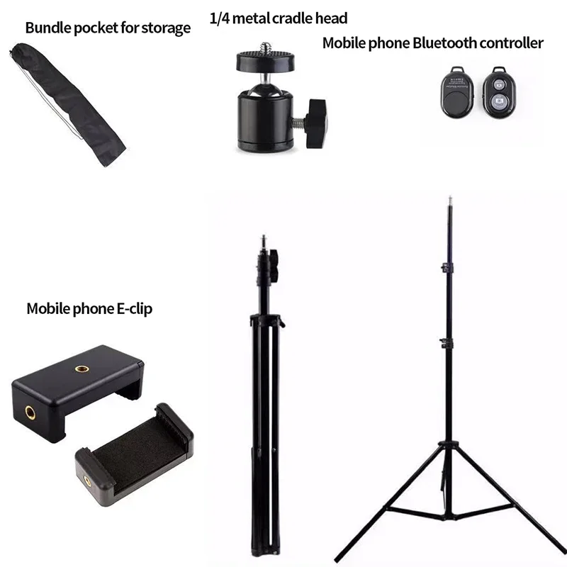 Live Broadcast Tripod Landing Type Camera Anchor Selfie Light Frame Metal Thermometer Holder