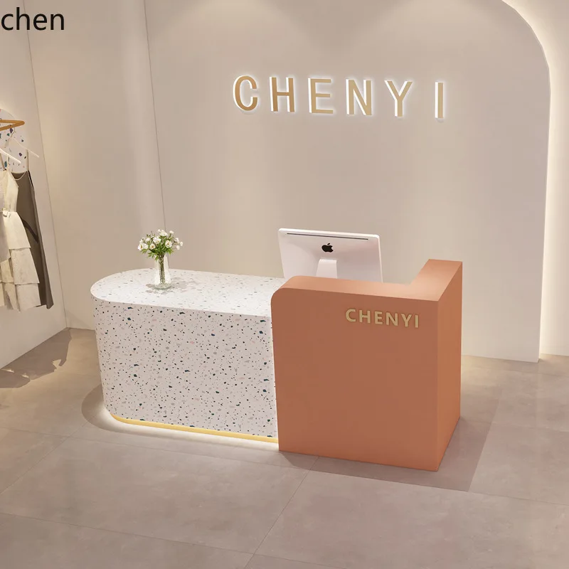 HXL Light Luxury Clothing Store Cashier Counter Female Beauty Salon Bar Counter