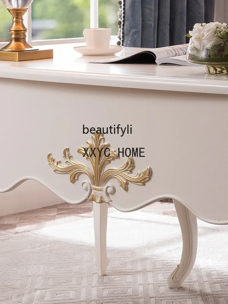 Scrivania Mobili in legno massello in stile europeo Scrivania per camera da letto Piccola scrivania francese