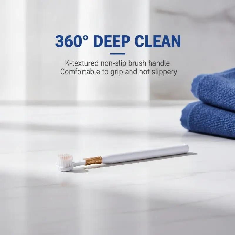 3 Sided Toothbrush 6Pcs Soft Bristled Manual Toothbrush Gentle Gum Care for Adult Home Travel Daily Use