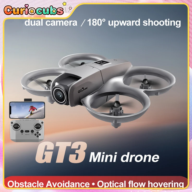 

GT3 RC Дрон HD Двойная камера Пульт дистанционного управления Самолет WIFI БПЛА Воздушная фотография жестов Предотвращение препятствий Квадрокоптер Подарок ребенку