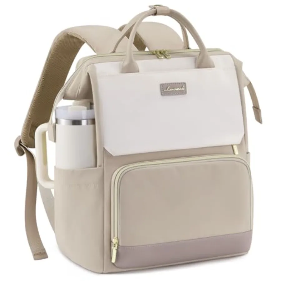 

Рюкзак для ноутбука для женщин с огромным карманом для стакана, дорожный рабочий рюкзак-сумка для медсестер и учителей, водонепроницаемая школьная сумка C