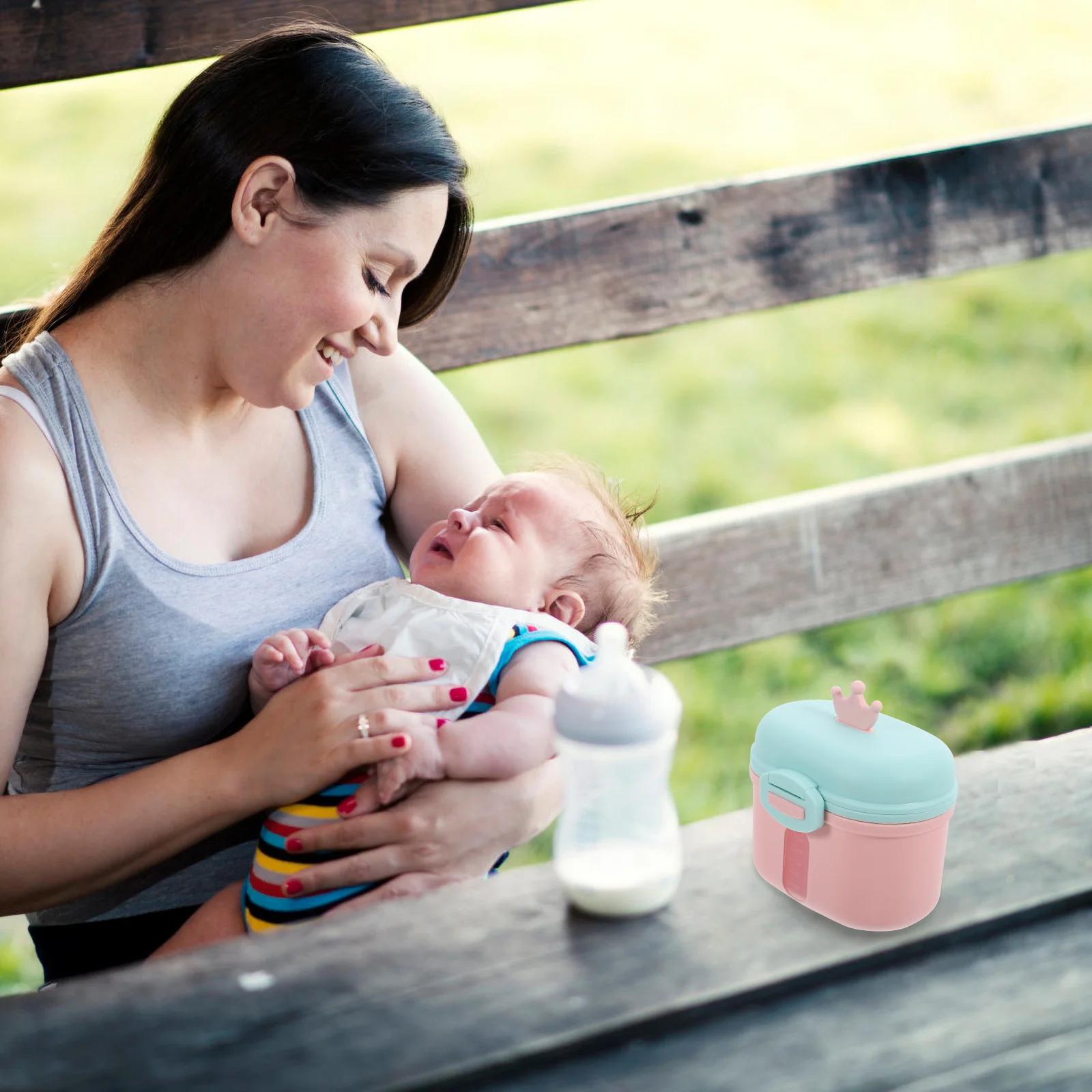 

Baby Formula Dispenser Portable Milk Powder Box Leak Proof Travel Infant Food Storage Container with Scoop Sealed Case
