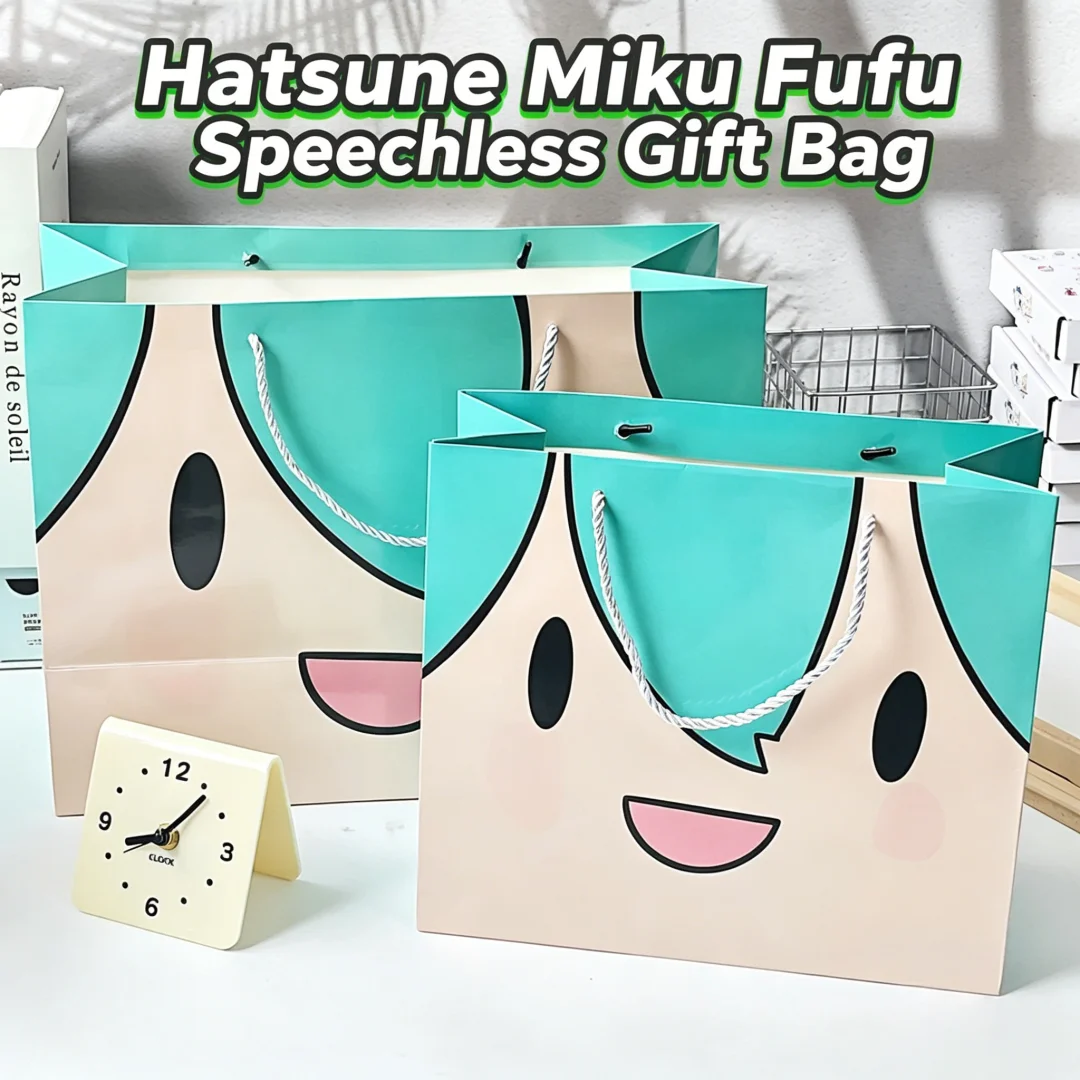 Hatsune Miku Fufu Themed Gift Bags, Large & Extra Large Anime Tote Bags, Ideal Birthday Gift Bags for Fans view 6