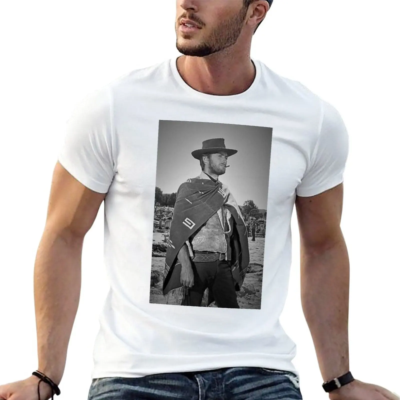 

New Clint Eastwood - The Good, The Bad and The Ugly T-Shirt Oversized t-shirt Short sleeve new edition t shirt men clothes