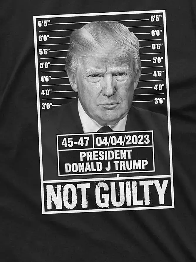 

Donald Trump Mugshot Photo Not Guilty US Elections Trump Support T-Shirt New 100% Cotton O-Neck Short Sleeve Casual Mens T-shirt