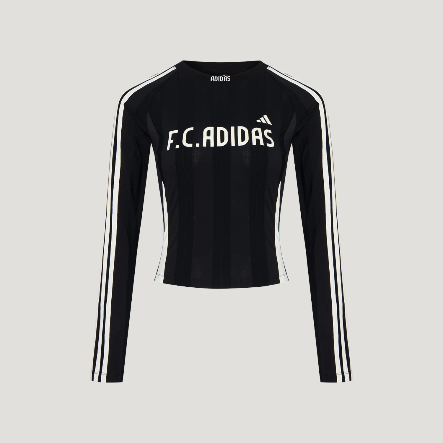 Adidas genuine women's casual slim fit striped pullover sports long sleeved T-shirt KZ4169