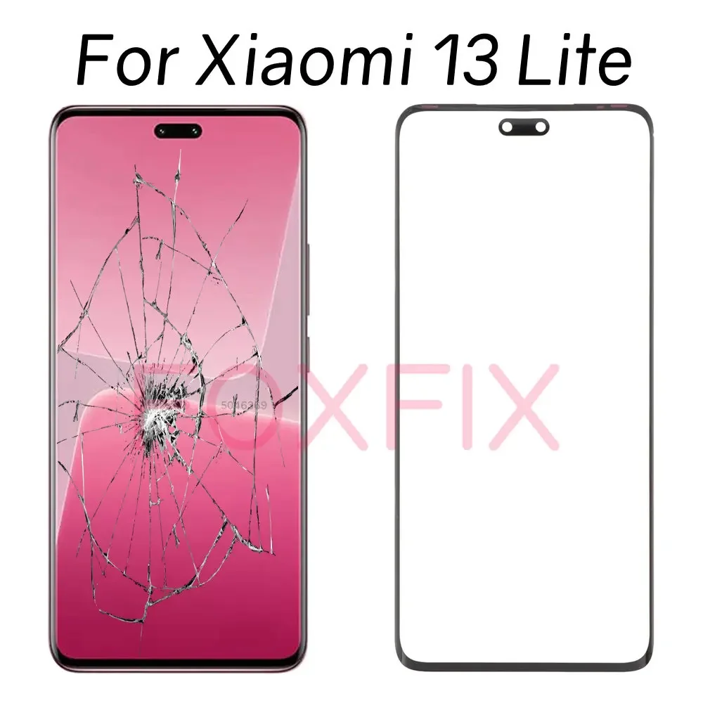 LCD Screen Front Glass For Xiaomi 13 Lite 5G Outer Glass Lens With OCA Replacement 2210129SG