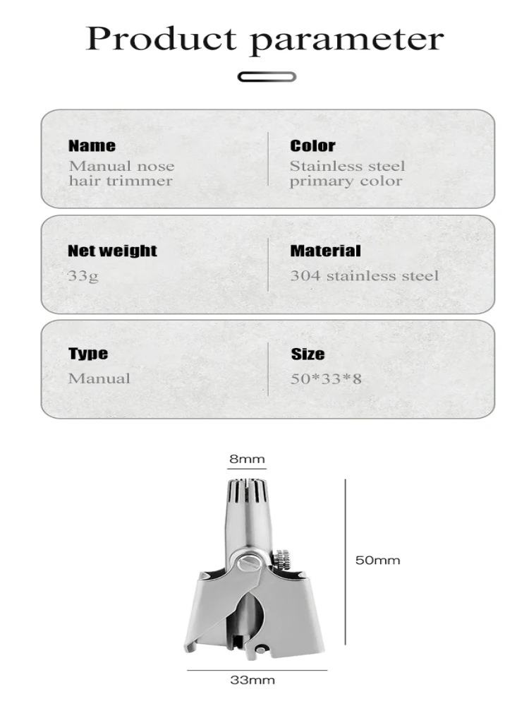 남성용 수동 코 헤어 트리머, 스테인레스 스틸 코 헤어 트리머, 코 헤어 면도기 수리