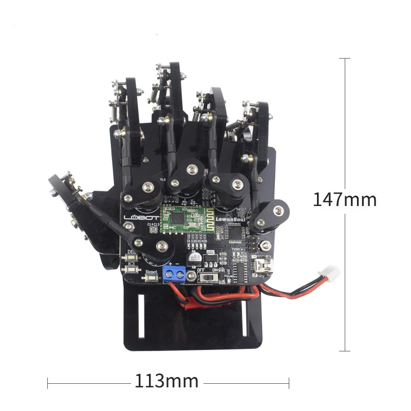 RC Roboter Hand Tragbarer mechanischer Handschuh Drahtloser somatosensorischer Controller Lernroboter für programmierbare Roboterhandfinger – Detail 6