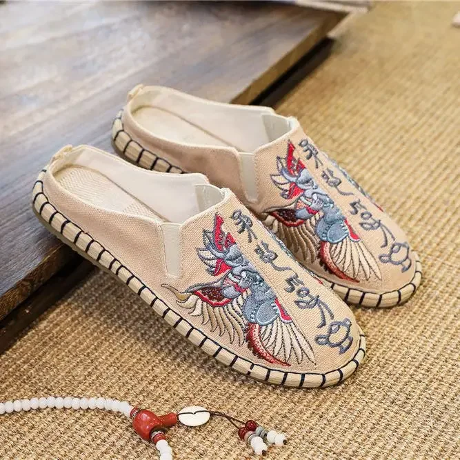 Summer Vintage Kungfu Shoes ethnic style Chinese Traditional Shoes Wushu Tai Chi Old Peking Shoes Martial Art Sneaker