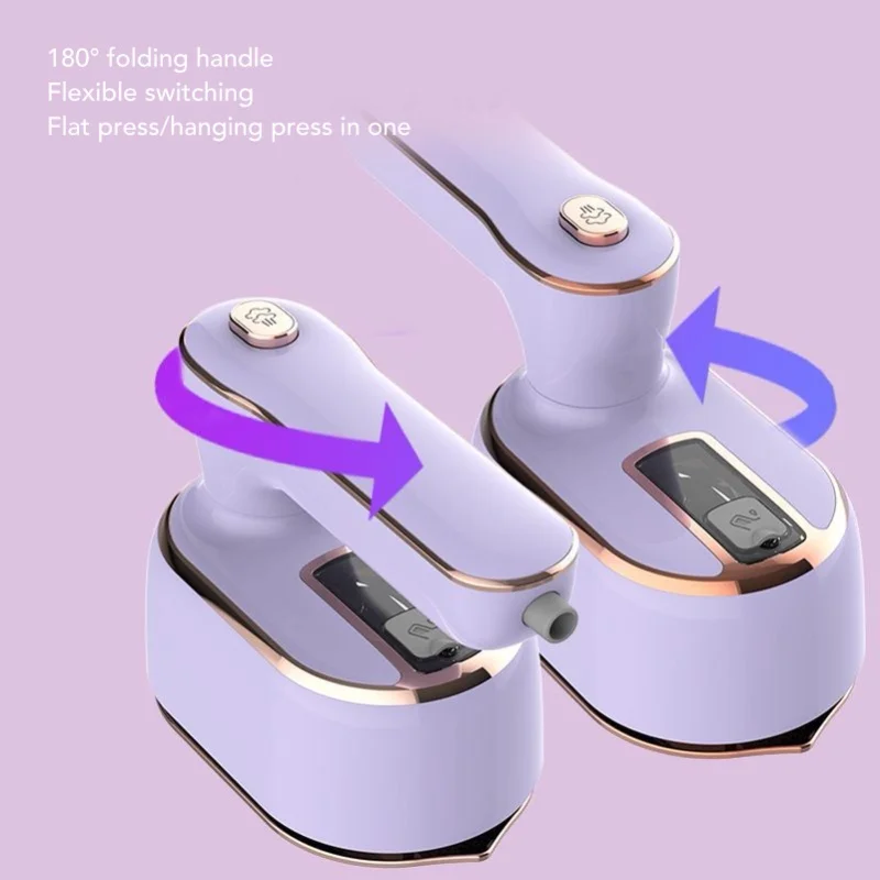 Portable Handheld Travel Steam Iron Mini Ironing Machine 180 Degree Rotating 100ml Water Tank For Clothes Wet Dry