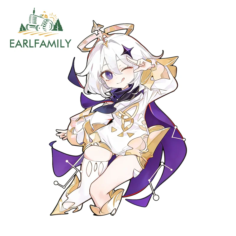 

EARLFAMILY Paimeng Fanart Наклейки для автомобиля Genshin Impact, графические виниловые наклейки на зеркало заднего вида и окна, DIY для лобового стекла