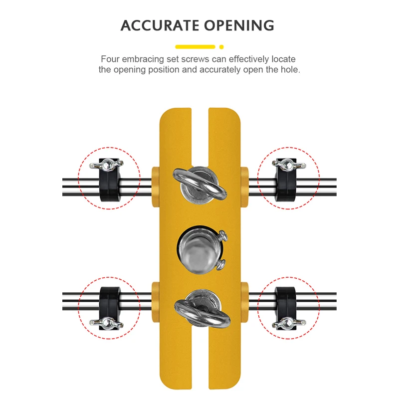 Wooden Door Installation Lock Hole Opener Punching Set Doorlock Mortising Template Jig Woodworking Door Lock Hole Opening Tools view 6