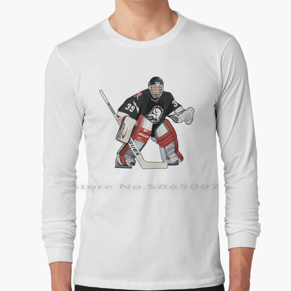 Dominik Hasek Skates 100% Cotton Long Sleeve T Shirt Dominik Hasek Sports Goalies Ottawa Jeff Skinner Ice Hockey Tee Short