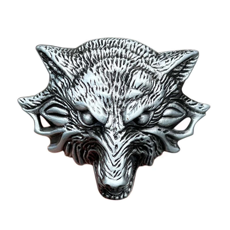 Wolf Head Western Style Belt Buckle - Fashionable Accessory for Men And Women