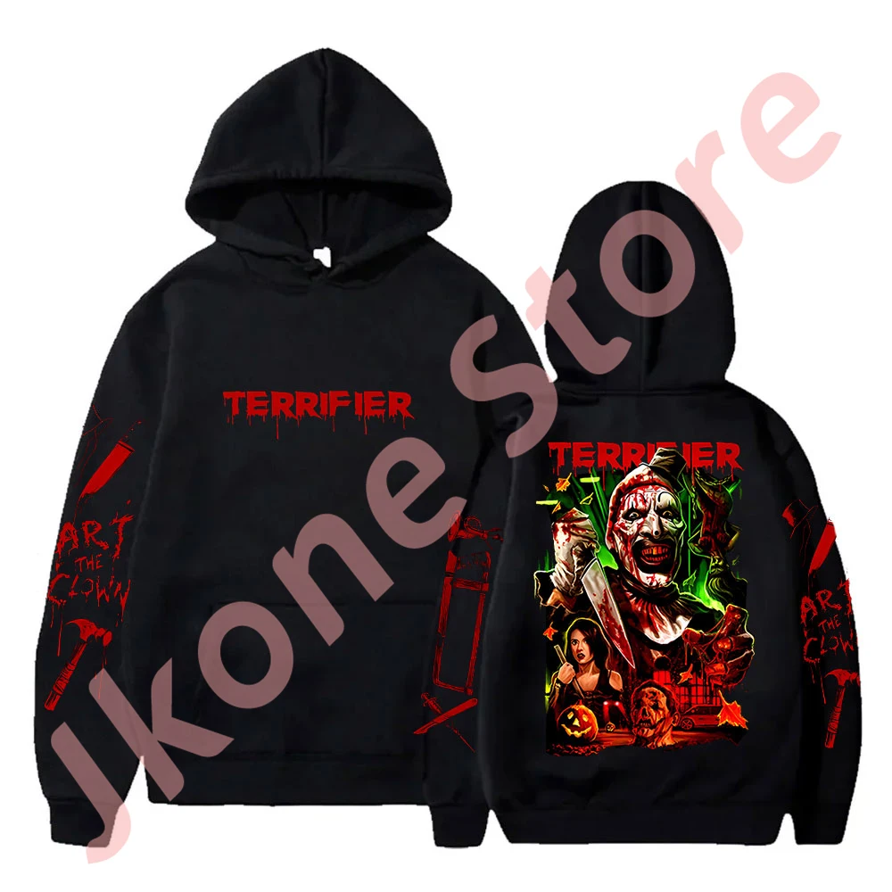 Terrifier Horror Movie Merch Hoodies Halloween Cosplay Hooded Clothes Women/Men Fashion Casual Streetwear Sweatshirts