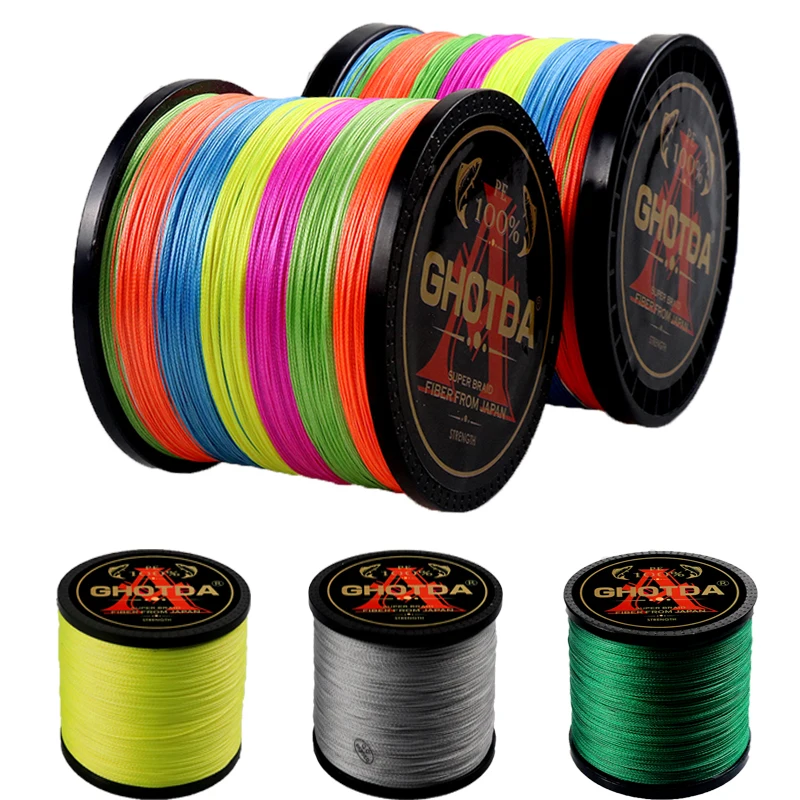 500M X16 Strands Saltwater Jigging Fishing Line 0.16-0.8mm Super Power 11.3-91kg Baitcasting Rope Abrasion Resistant PE Wire