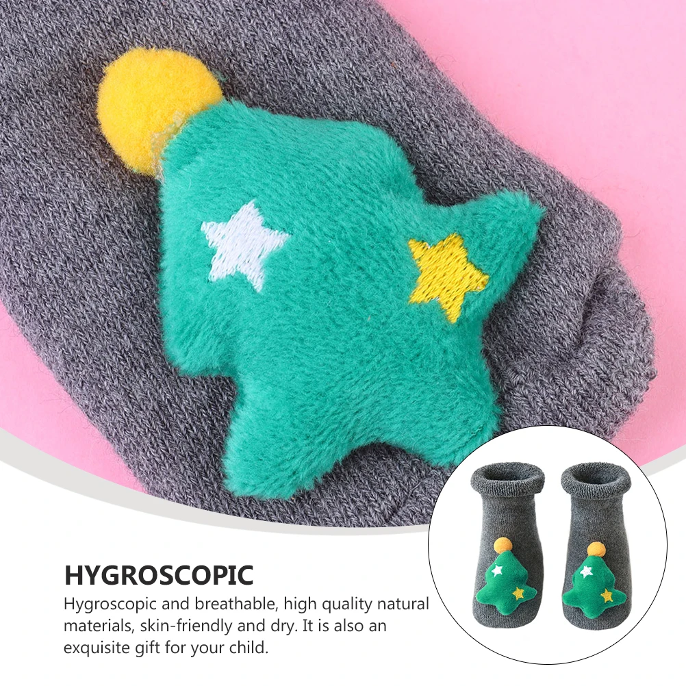 

Christmas Socks Party Room Breathable Baby Comfortable Cartoon Adorable Anti-skid Tree Booties