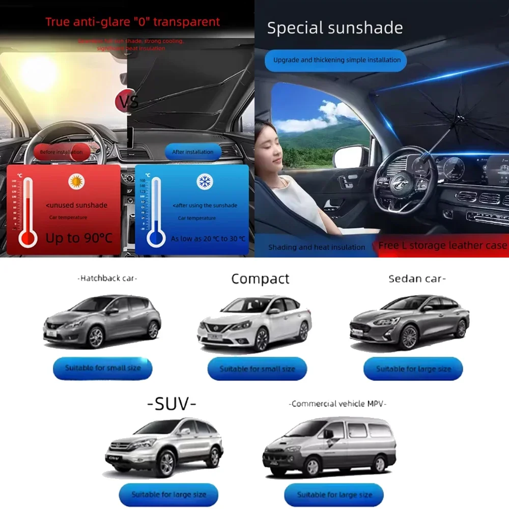 

Универсальный автомобильный солнцезащитный козырек V-образной формы для лобового стекла, теплоизоляционный, аксессуар для экстерьера автомобиля